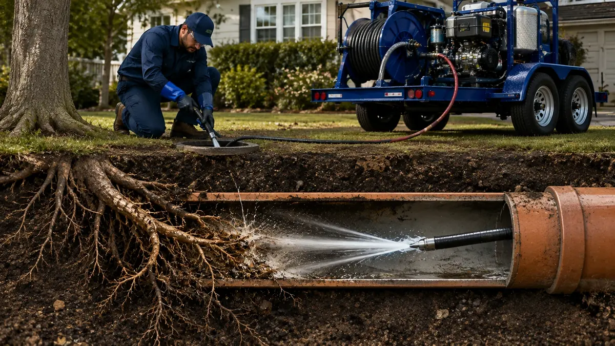 Tree Root Removal with Hydro Jetting in Brandeis